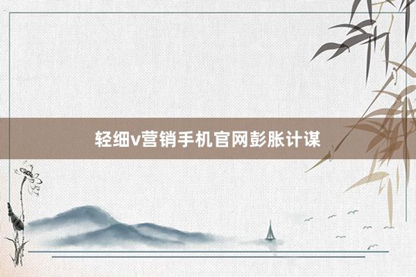 轻细v营销手机官网彭胀计谋